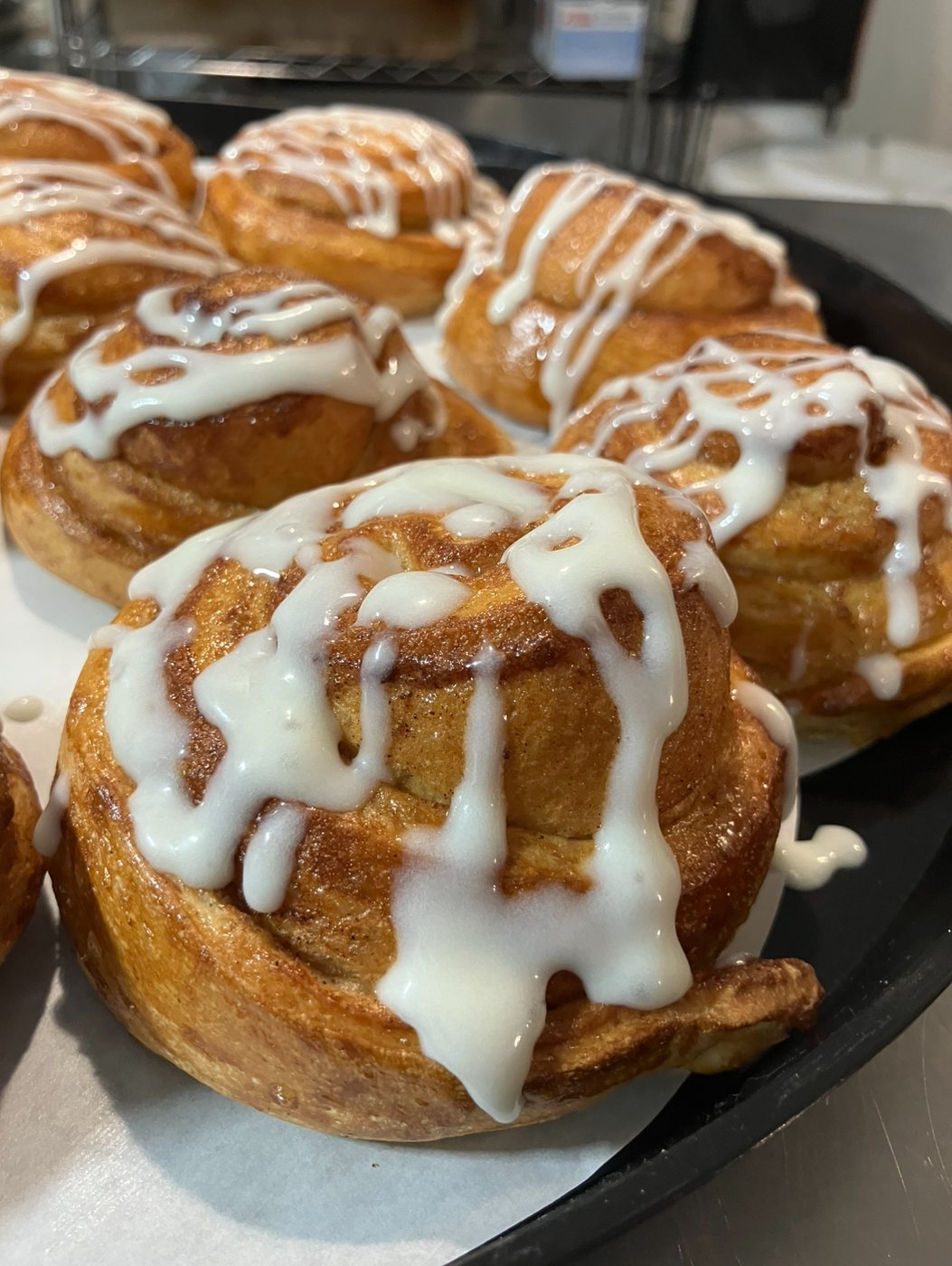 Glazed cinnamon rolls